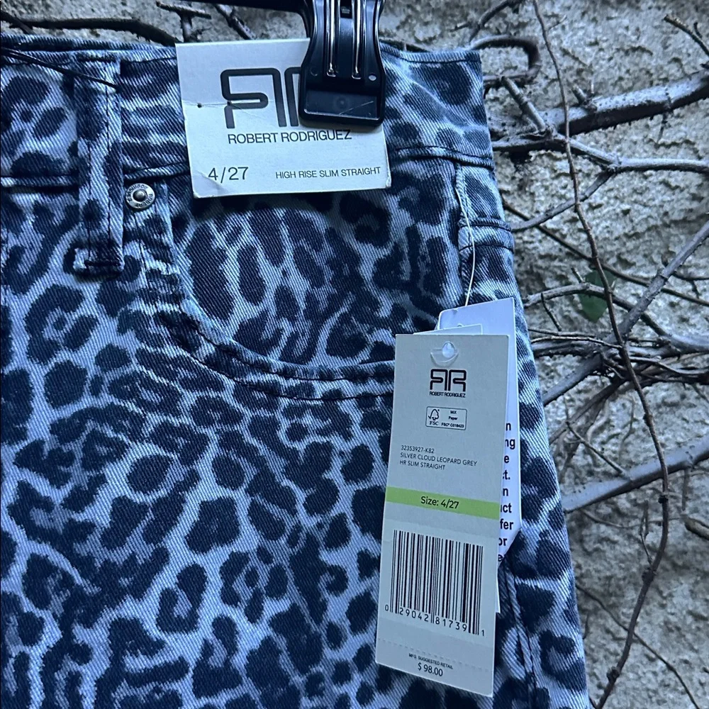Robert Rodriguez Rise Slim Straight Leopard Pants